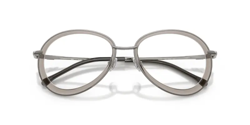 Unisex DL5007 1003 Montature da vista Metallo Grigio Trasparente Rotonda Normale miniatura 2