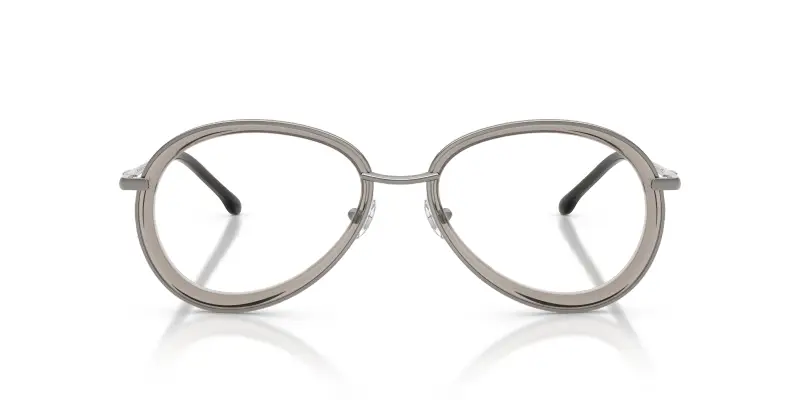 Unisex DL5007 1003 Montature da vista Metallo Grigio Trasparente Rotonda Normale miniatura 3