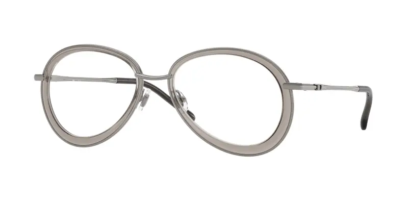 Unisex DL5007 1003 Montature da vista Metallo Grigio Trasparente Rotonda Normale