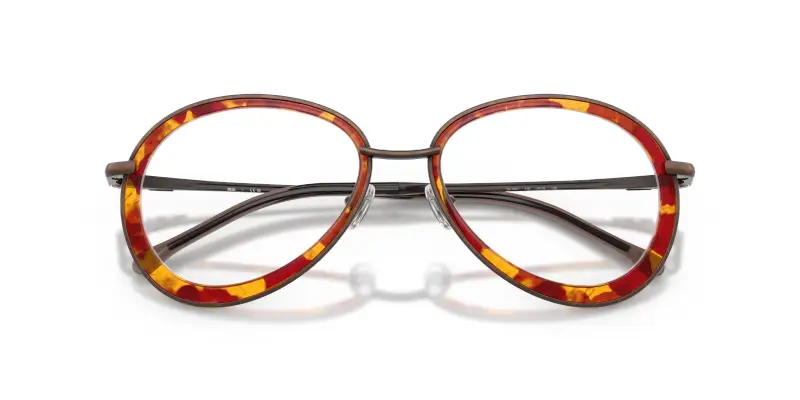 Unisex DL5007 105 Montature da vista Metallo Bronzo Trasparente Rotonda Normale miniatura 2