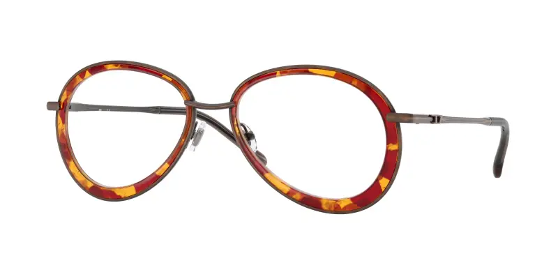 Unisex DL5007 105 Montature da vista Metallo Bronzo Trasparente Rotonda Normale