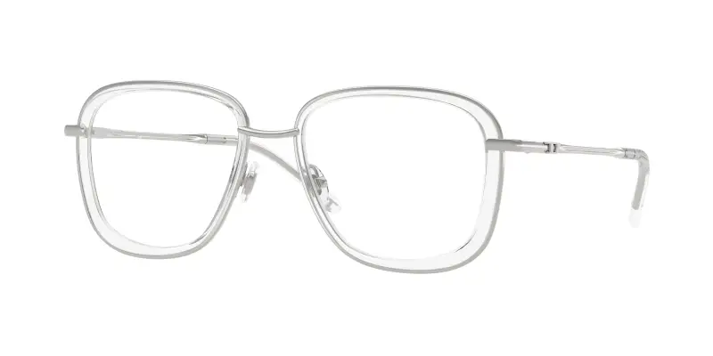 Unisex DL5009 1001 Montature da vista Metallo Argento Trasparente Rotonda Normale