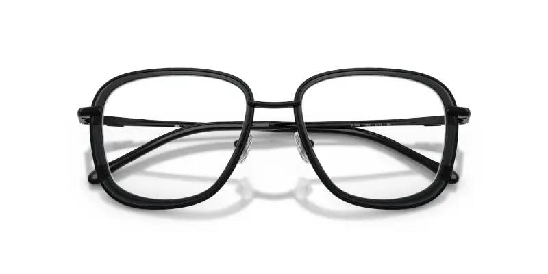 Unisex DL5009 1002 Montature da vista Metallo Nero Trasparente Rotonda Normale miniatura 2