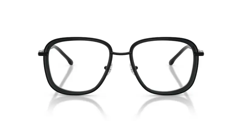 Unisex DL5009 1002 Montature da vista Metallo Nero Trasparente Rotonda Normale miniatura 3