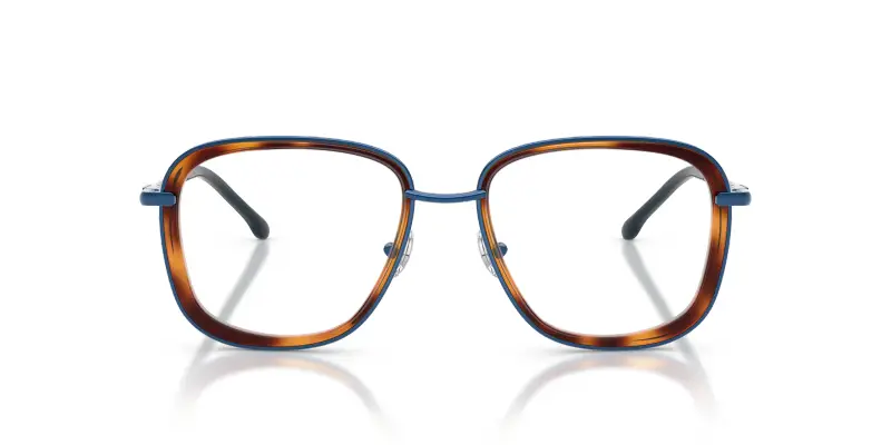 Unisex DL5009 110 Montature da vista Metallo Blu Trasparente Rotonda Normale miniatura 3