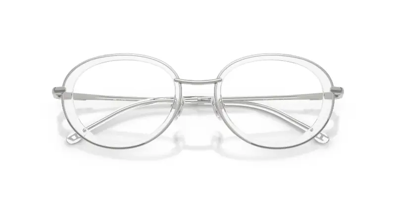 Unisex DL5010 1001 Montature da vista Metallo Argento Trasparente Rotonda Normale miniatura 2