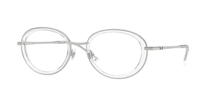 Unisex DL5010 1001 Montature da vista Metallo Argento Trasparente Rotonda Normale