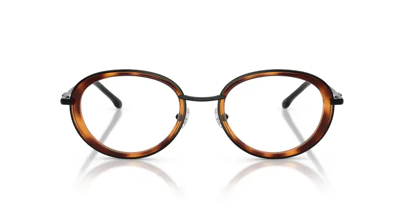 Unisex DL5010 1002 Montature da vista Metallo Nero Trasparente Rotonda Normale miniatura 3