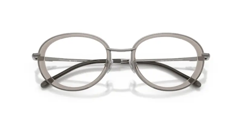 Unisex DL5010 1003 Montature da vista Metallo Grigio Trasparente Rotonda Normale miniatura 2