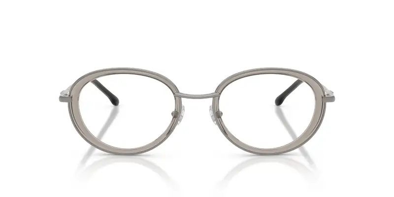 Unisex DL5010 1003 Montature da vista Metallo Grigio Trasparente Rotonda Normale miniatura 3