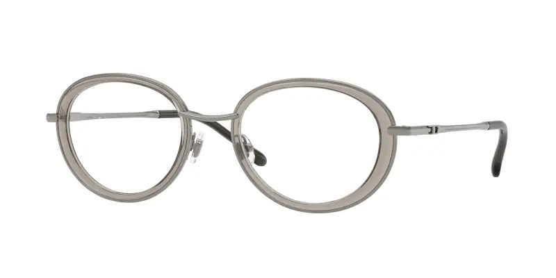 Unisex DL5010 1003 Montature da vista Metallo Grigio Trasparente Rotonda Normale