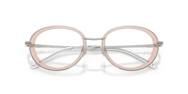 Unisex DL5010 1042 Montature da vista Metallo Argento Trasparente Rotonda Normale miniatura 2