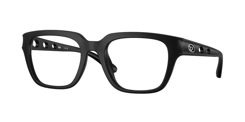 DIESEL Unisex DL6001U  2002 Montature da vista Iniettato Nero Trasparente Squadrata Normale