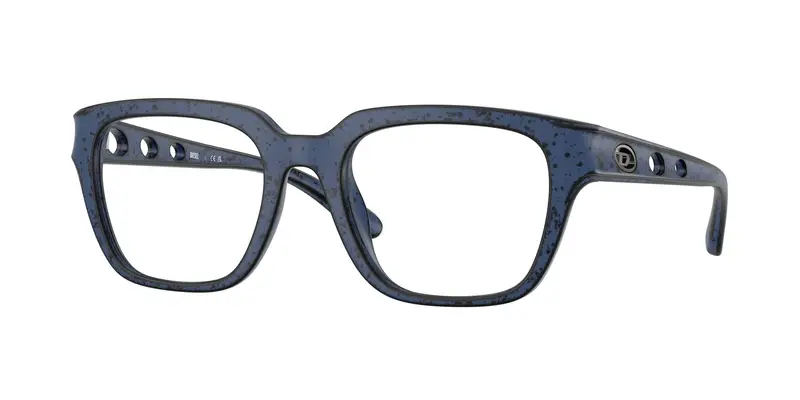 DIESEL Unisex DL6001U  2014 Montature da vista Iniettato Blu Trasparente Squadrata Normale