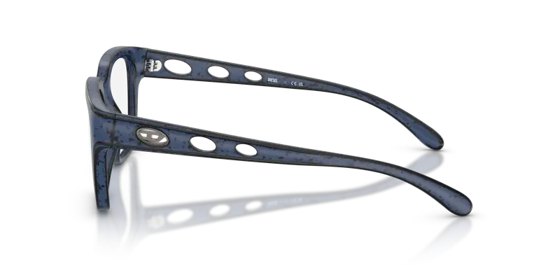 DIESEL Unisex DL6001U 2014 Montature da vista Iniettato Blu Trasparente Squadrata Normale miniatura 3