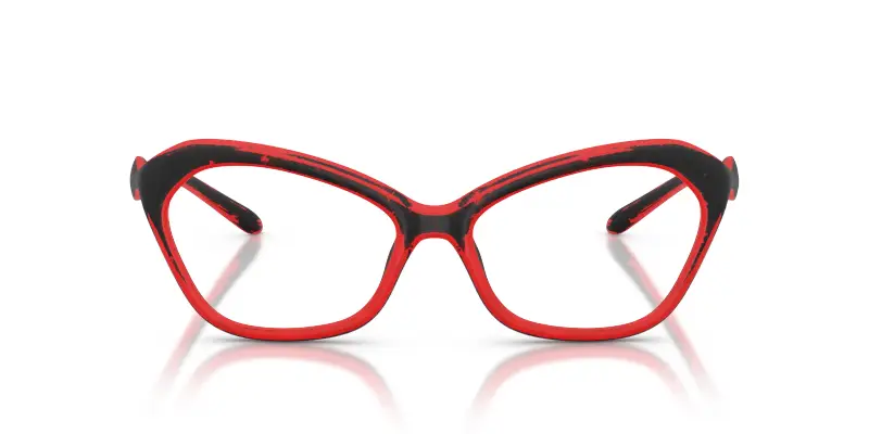 Unisex DL6003U 2009 Montature da vista Iniettato Rosso Trasparente Cat Eye Normale miniatura 3