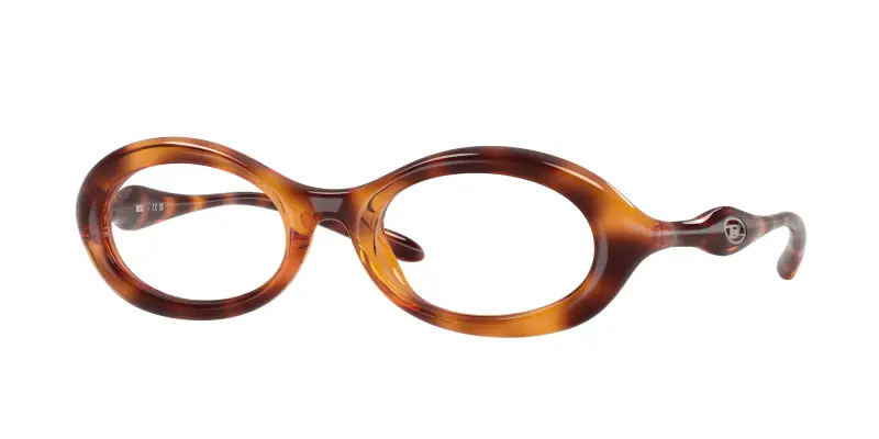 Unisex DL6005U 2003 Montature da vista Iniettato Tartaruga Trasparente Rotonda Normale