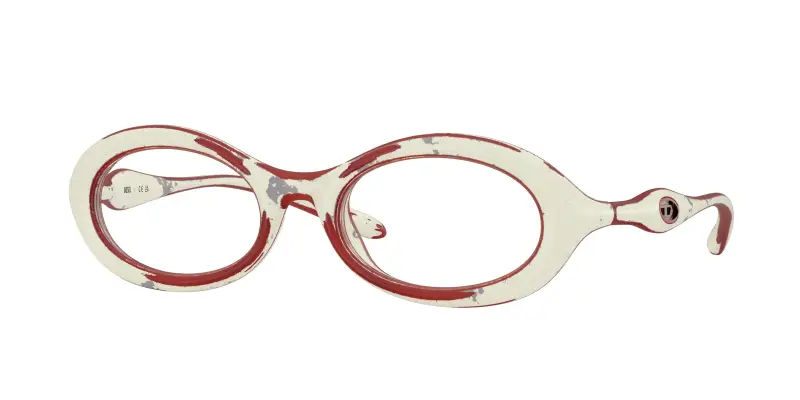 Unisex DL6005U 2010 Montature da vista Iniettato Bianco Trasparente Rotonda Normale