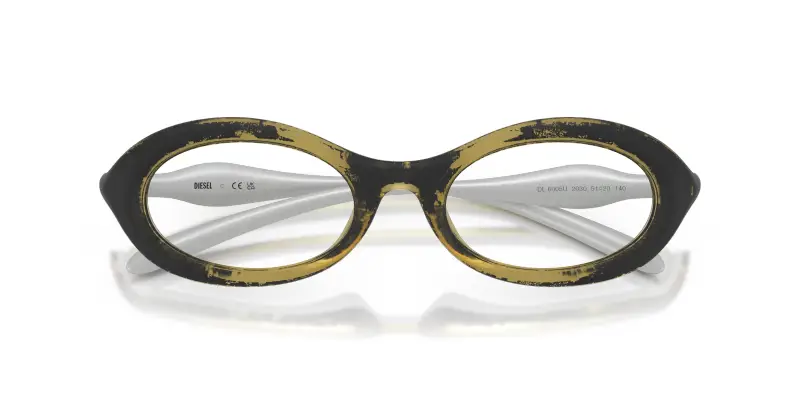 Unisex DL6005U 2030 Montature da vista Iniettato Giallo Trasparente Rotonda Normale miniatura 2