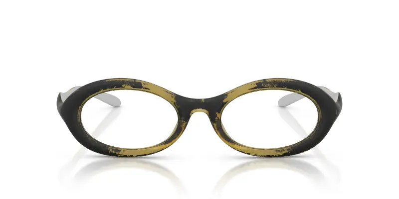 Unisex DL6005U 2030 Montature da vista Iniettato Giallo Trasparente Rotonda Normale miniatura 3