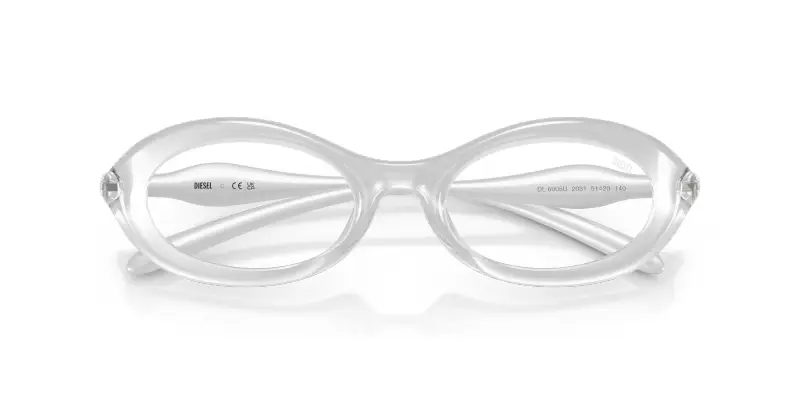 Unisex DL6005U 2031 Montature da vista Iniettato Trasparente Blu Rotonda Normale miniatura 2