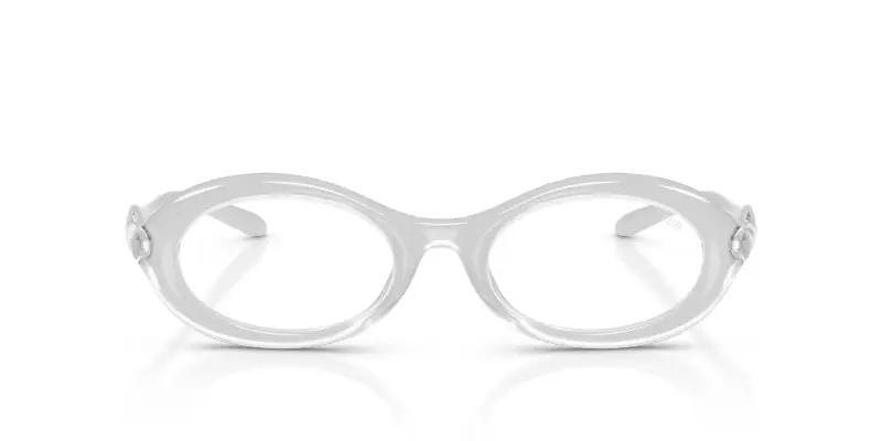 Unisex DL6005U 2031 Montature da vista Iniettato Trasparente Blu Rotonda Normale miniatura 3