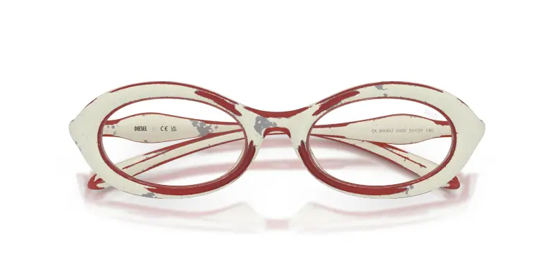 Unisex DL6005U 2032 Montature da vista Iniettato Bianco Blu Rotonda Normale miniatura 2