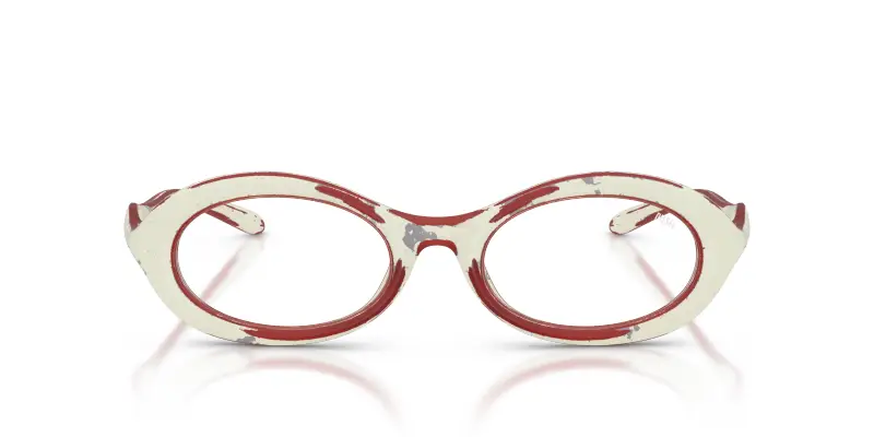 Unisex DL6005U 2032 Montature da vista Iniettato Bianco Blu Rotonda Normale miniatura 3