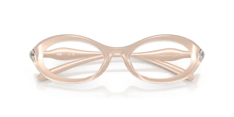 Unisex DL6005U 2034 Montature da vista Iniettato Marrone Trasparente Rotonda Normale miniatura 2