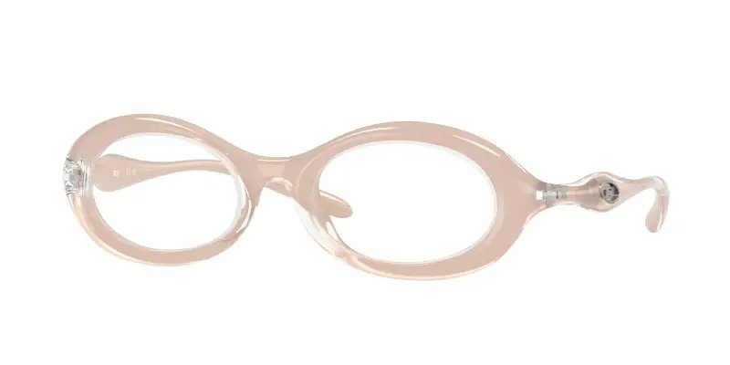 Unisex DL6005U 2034 Montature da vista Iniettato Marrone Trasparente Rotonda Normale