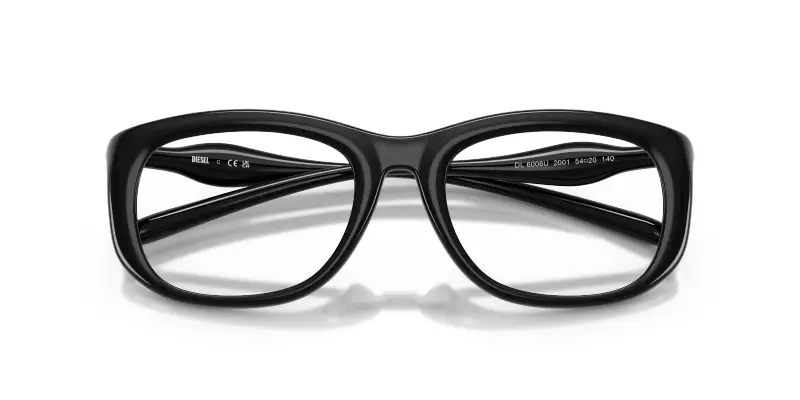 Unisex DL6006U 2001 Montature da vista Iniettato Nero Trasparente Rotonda Normale miniatura 2