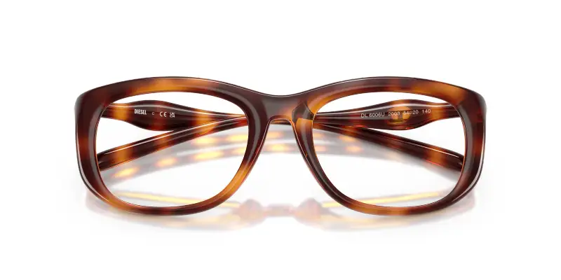 Unisex DL6006U 2003 Montature da vista Iniettato Tartaruga Trasparente Rotonda Normale miniatura 2