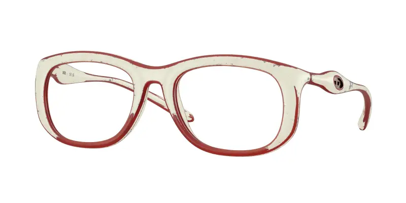 Unisex DL6006U 2010 Montature da vista Iniettato Bianco Trasparente Rotonda Normale