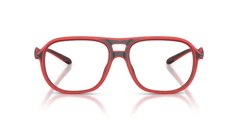 Unisex DL6008U 2009 Montature da vista Iniettato Rosso Trasparente Rotonda Normale miniatura 3