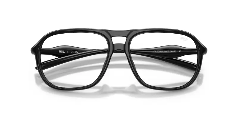 Unisex DL6008U 2026 Montature da vista Iniettato Nero Blu Rotonda Normale miniatura 2