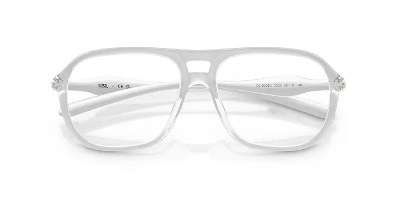 Unisex DL6008U 2029 Montature da vista Iniettato Trasparente Trasparente Rotonda Normale miniatura 2