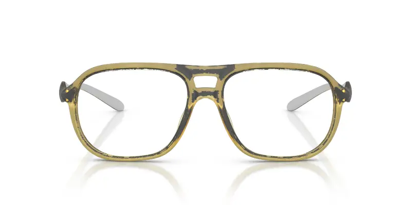 Unisex DL6008U 2030 Montature da vista Iniettato Giallo Trasparente Rotonda Normale miniatura 3