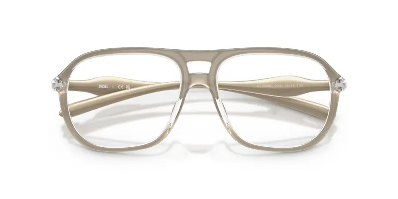 Unisex DL6008U 2035 Montature da vista Iniettato Verde Trasparente Rotonda Normale miniatura 2