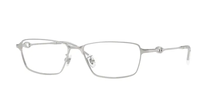 Uomo DL5008D 1001 Montature da vista Metallo Argento Trasparente Squadrata Normale