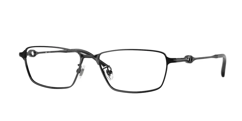 Uomo DL5008D 1002 Montature da vista Metallo Nero Trasparente Squadrata Normale