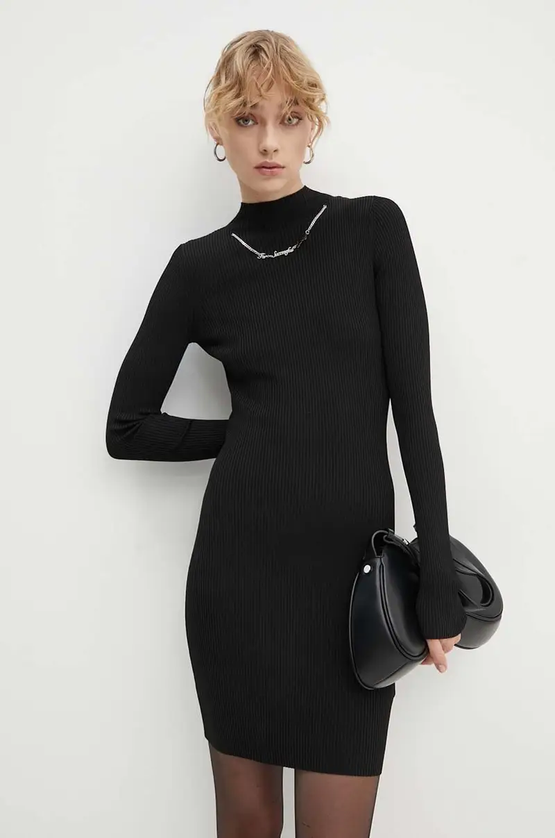 vestito ANGO-LS colore nero A15210.0KMAT