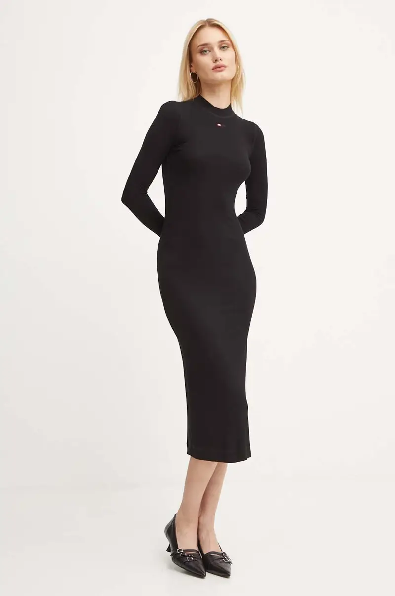 vestito D-MOKKY-LS-MICRODIV colore nero A14954.0BLAN miniatura 2