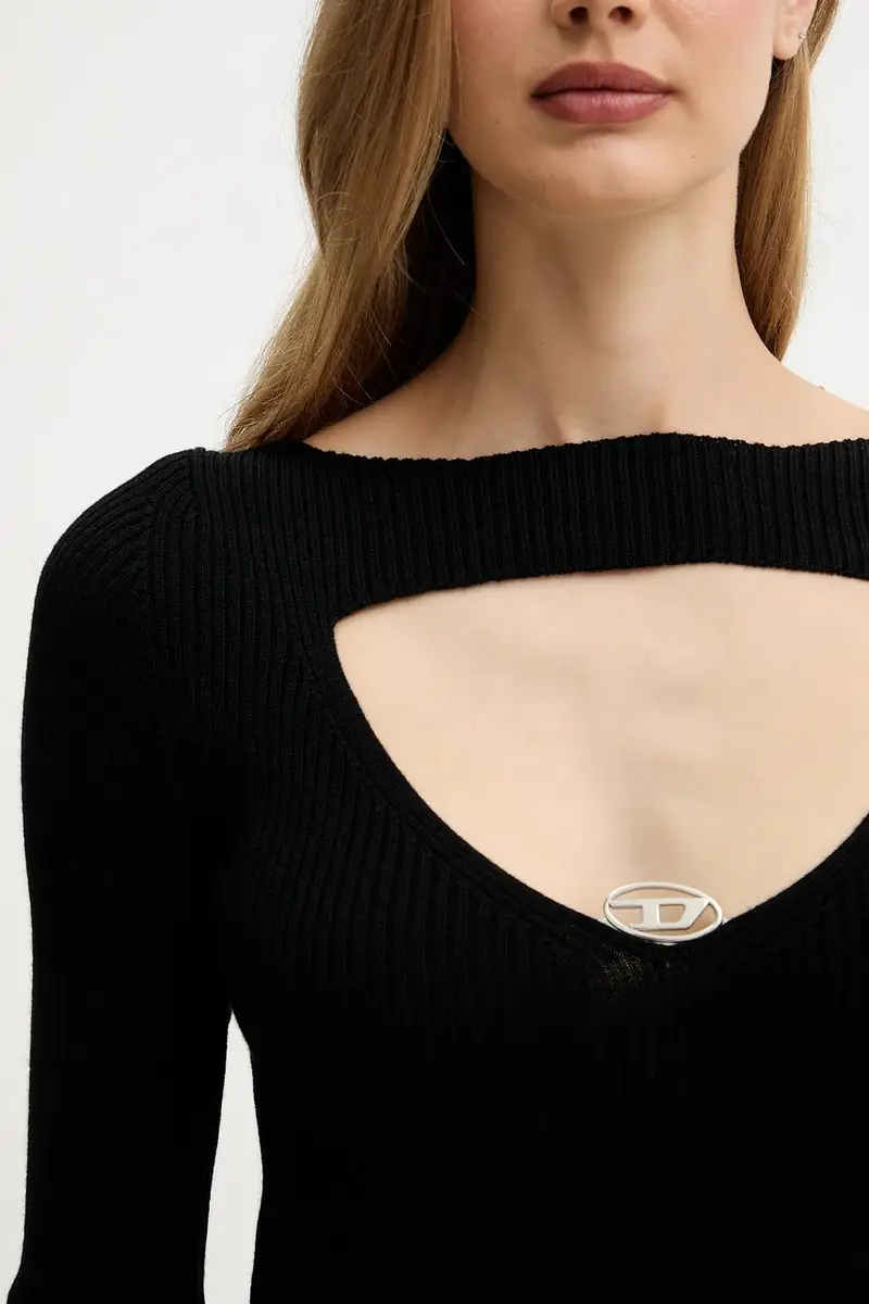 vestito in lana OLONI colore nero A18905.0PLBF miniatura 5