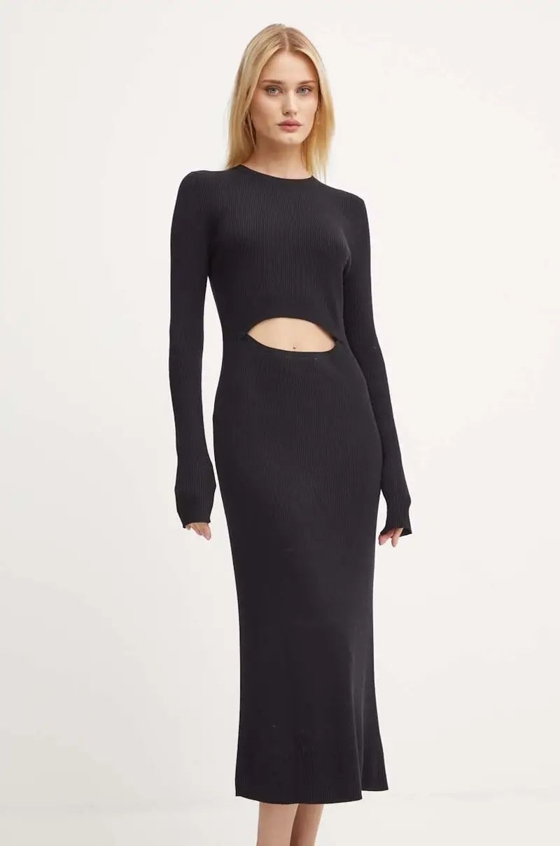 vestito in lana PELAGOS colore nero A11176.0BMAI