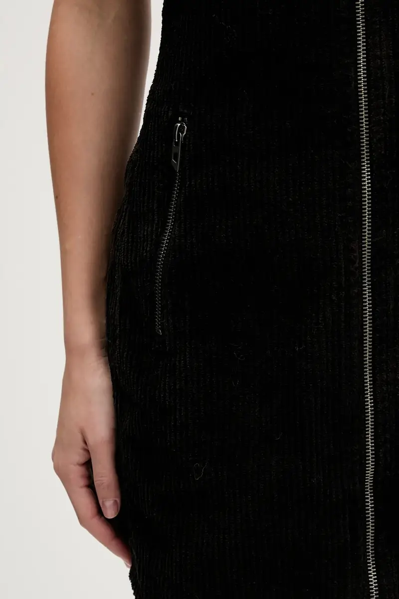 vestito in velluto a coste D-ENEA colore marrone A18585.0WFCI miniatura 5