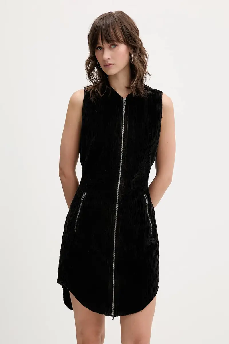 vestito in velluto a coste D-ENEA colore marrone A18585.0WFCI