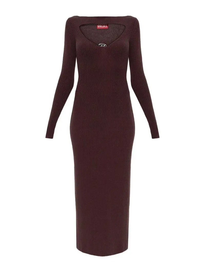 Vestito midi Marrone