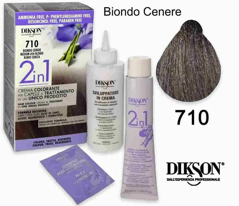 2 in 1 crema color 710 biondo cenere