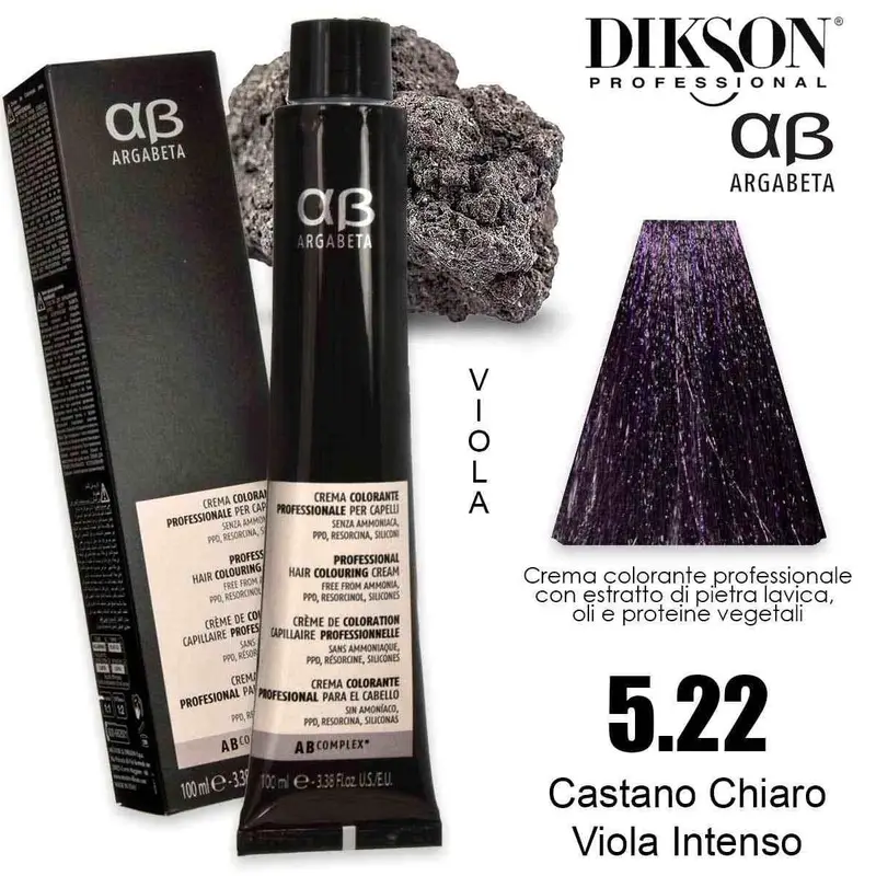 argabeta color 100 ml 5.22 castano chiaro viola intenso