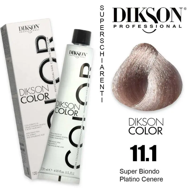 Dikson color 120 ml 11.1 super biondo platino cenere